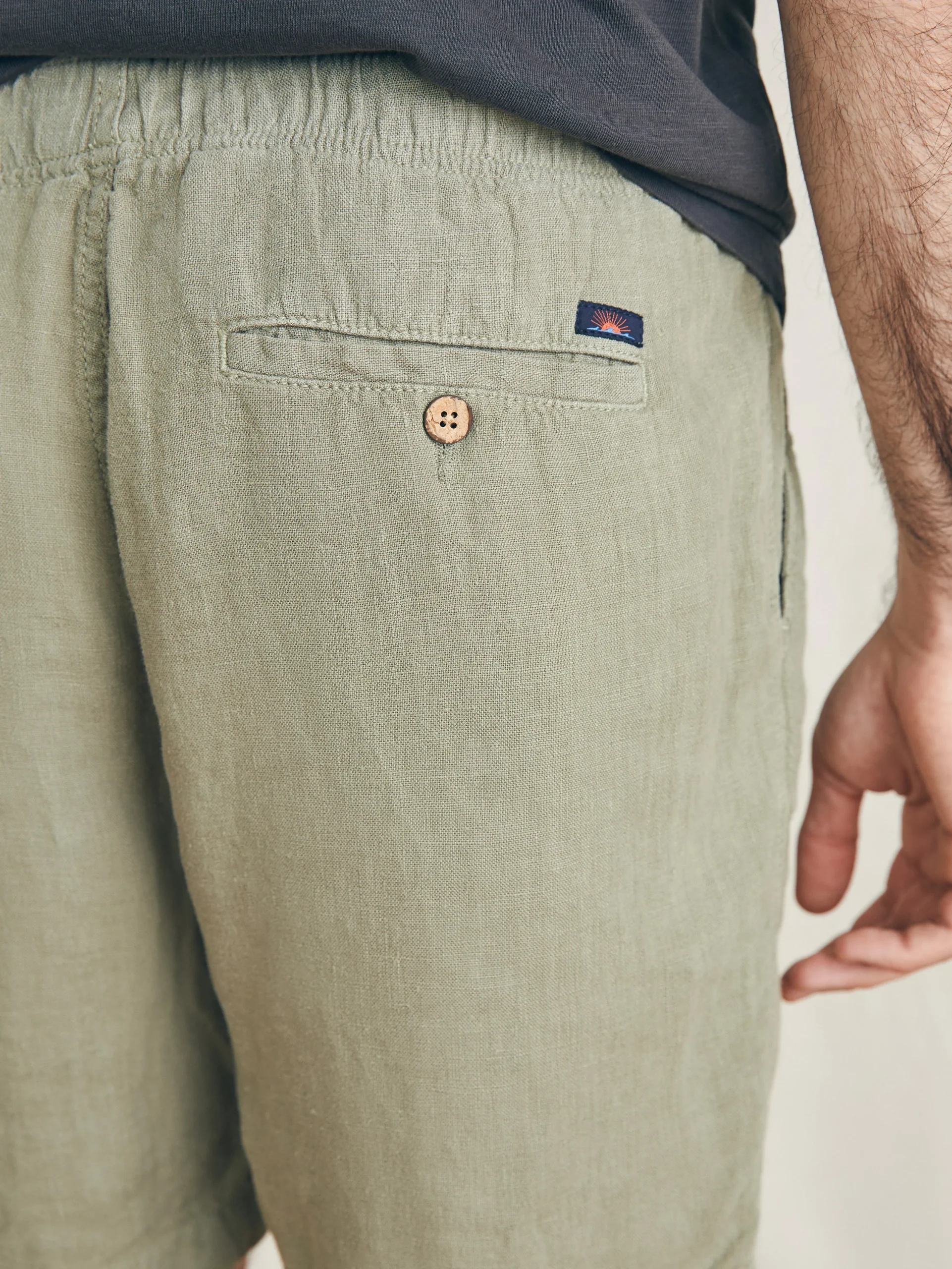 Shorts^Faherty Brand Essential Linen Short (6.5" Inseam) - Canyon Olive