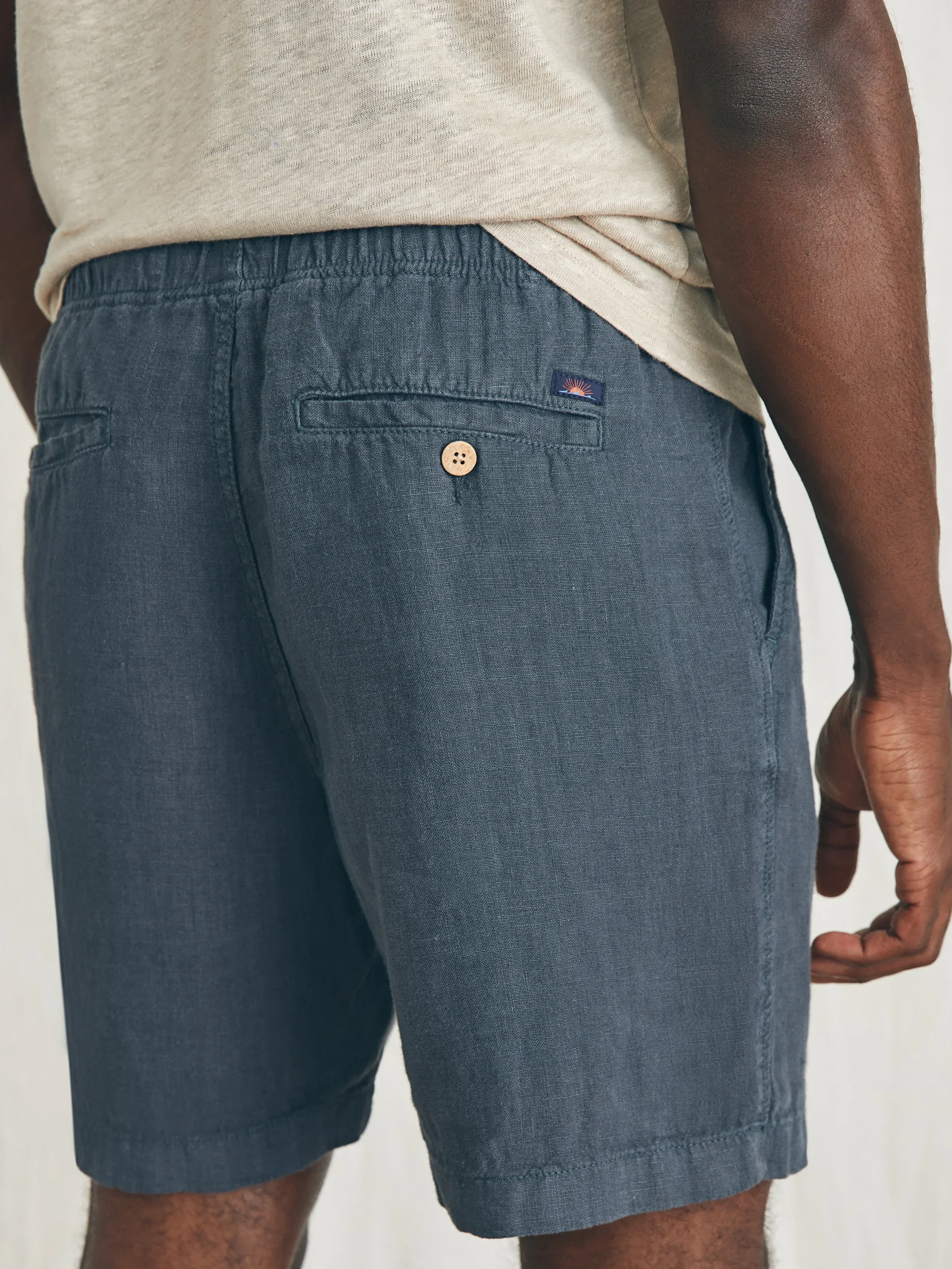 Shorts^Faherty Brand Essential Linen Short (6.5" Inseam) - Washed Black