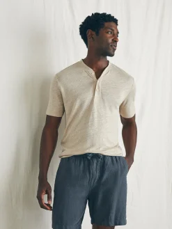 Shorts^Faherty Brand Essential Linen Short (6.5" Inseam) - Washed Black