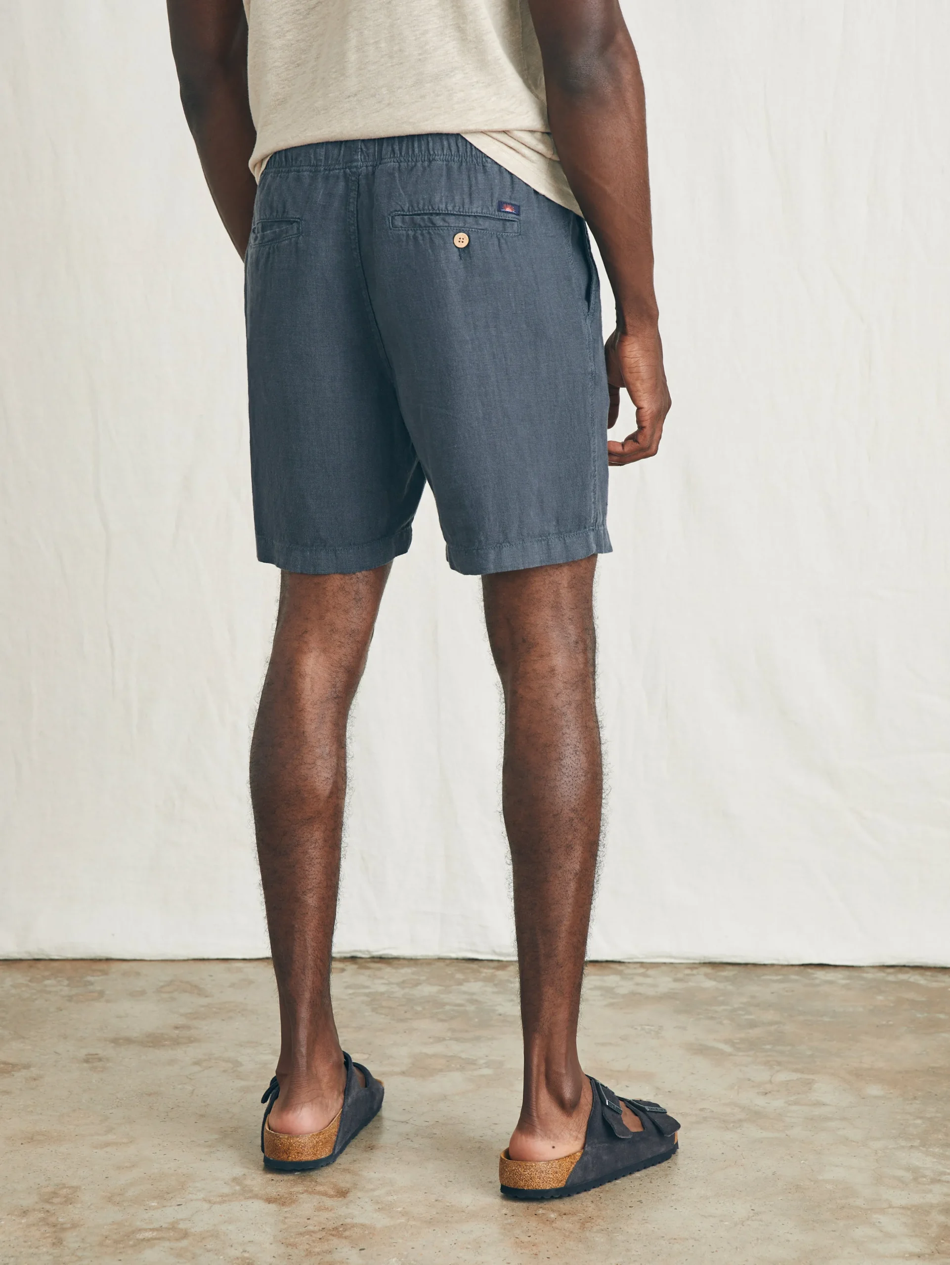 Shorts^Faherty Brand Essential Linen Short (6.5" Inseam) - Washed Black