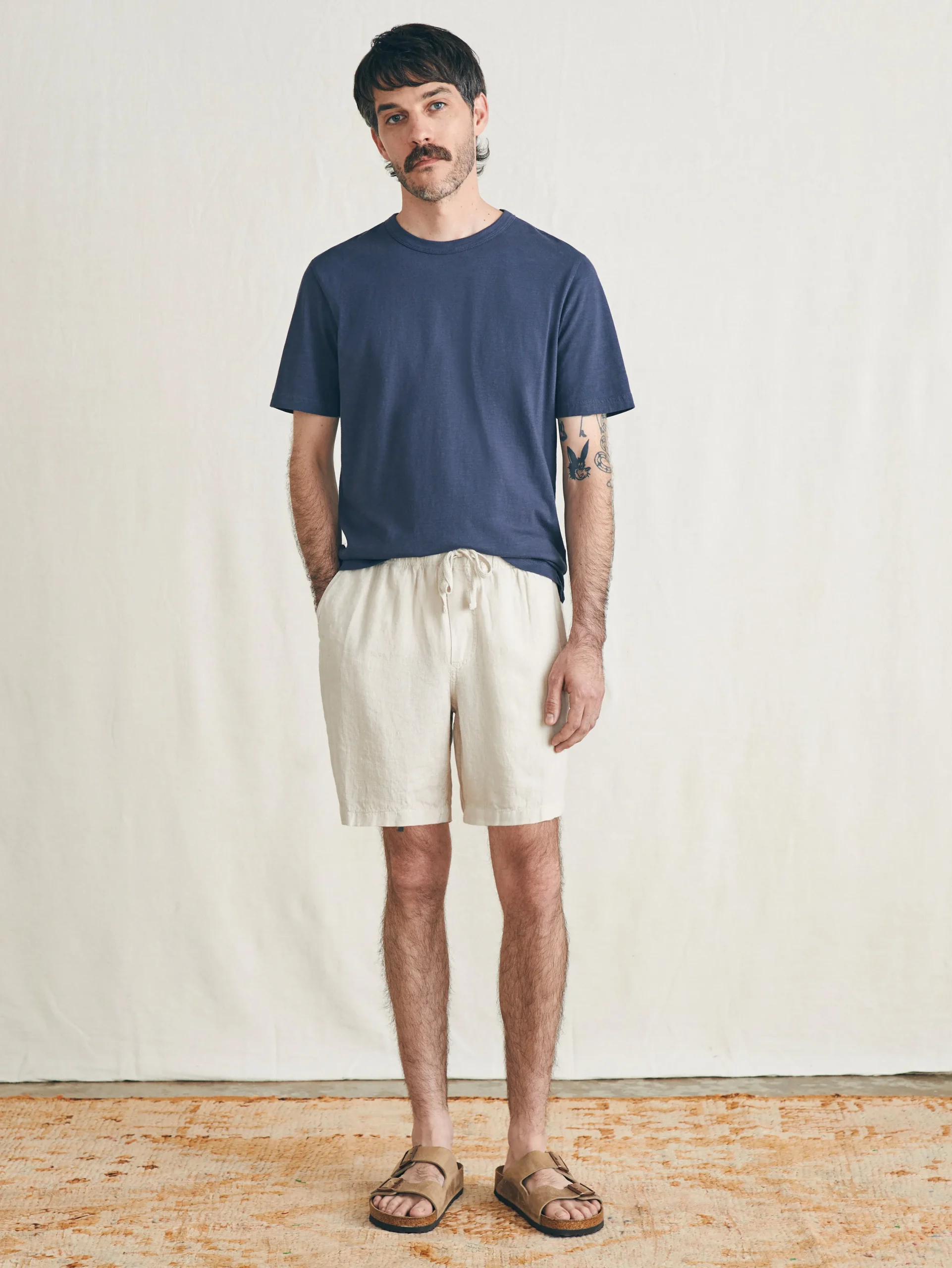 Shorts^Faherty Brand Essential Linen Short (6.5" Inseam) - Weathered Sand