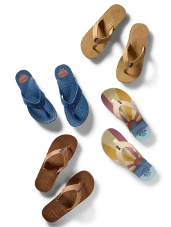 Shoes^Faherty Brand Faherty X REEF Men's Draftsmen Flip Flop - Dark Brown