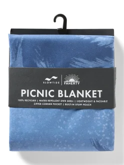Home & More|Home & More^Faherty Brand Faherty X Slowtide Quick-Dry Picnic Blanket - Palm Rainbow Ombre