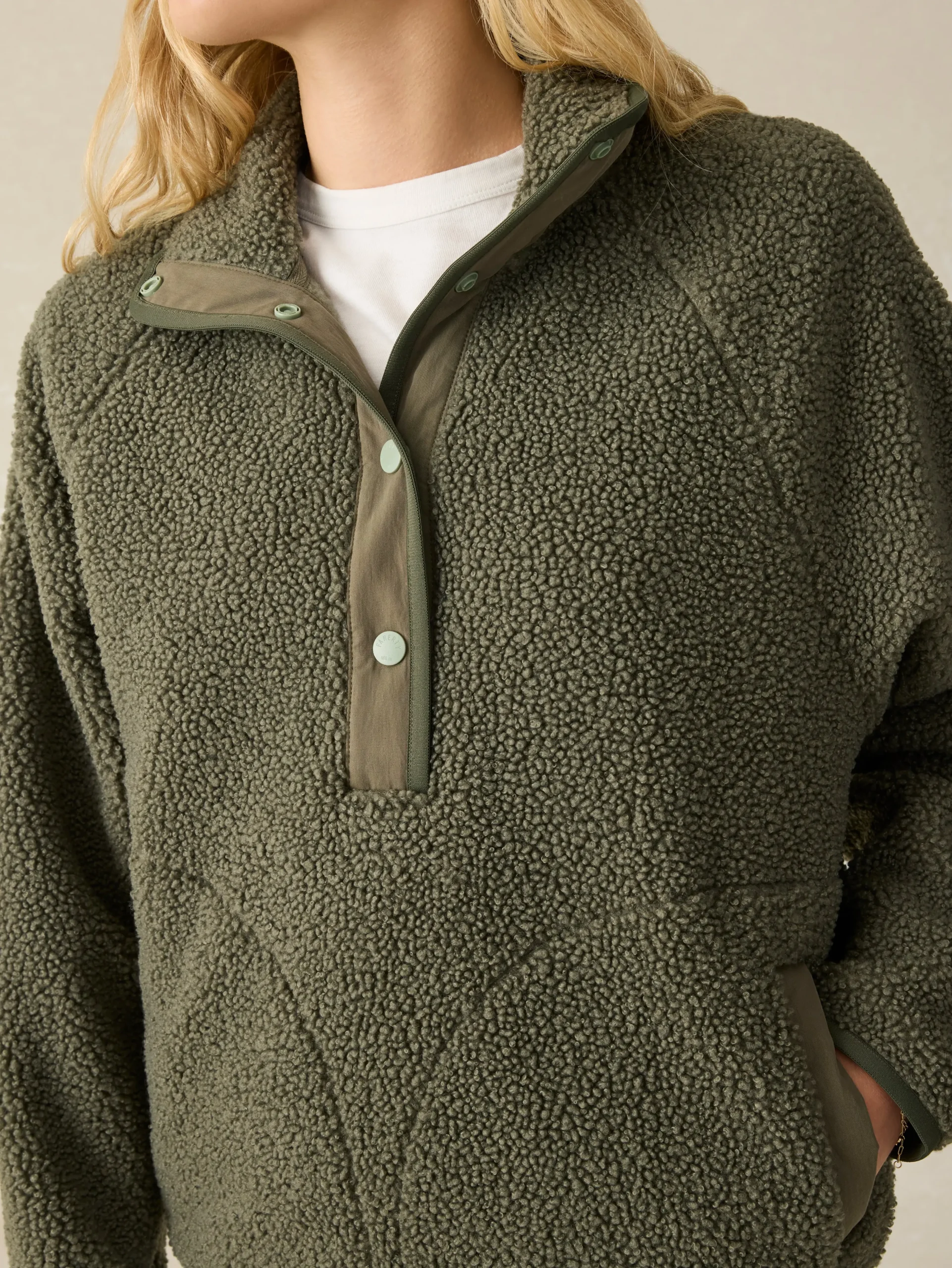 Blazers & Outerwear^Faherty Brand Fireside Fleece Popover - Beetle