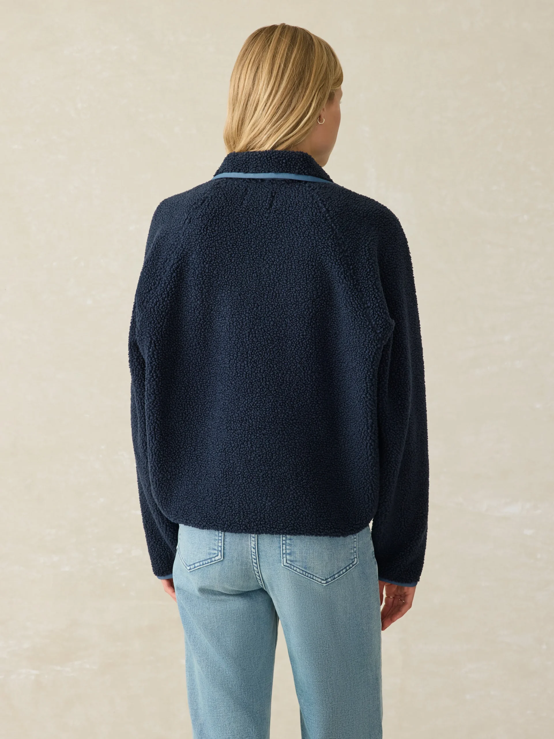 Blazers & Outerwear^Faherty Brand Fireside Fleece Popover - Dark Sapphire
