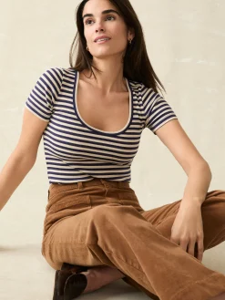 T-Shirts^Faherty Brand Freestyle Rib Knit Tee - Montreal Stripe