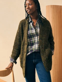 Sweaters^Faherty Brand Frost Waffle Cardigan - Olive
