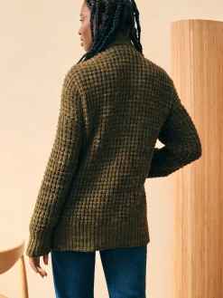 Sweaters^Faherty Brand Frost Waffle Cardigan - Olive