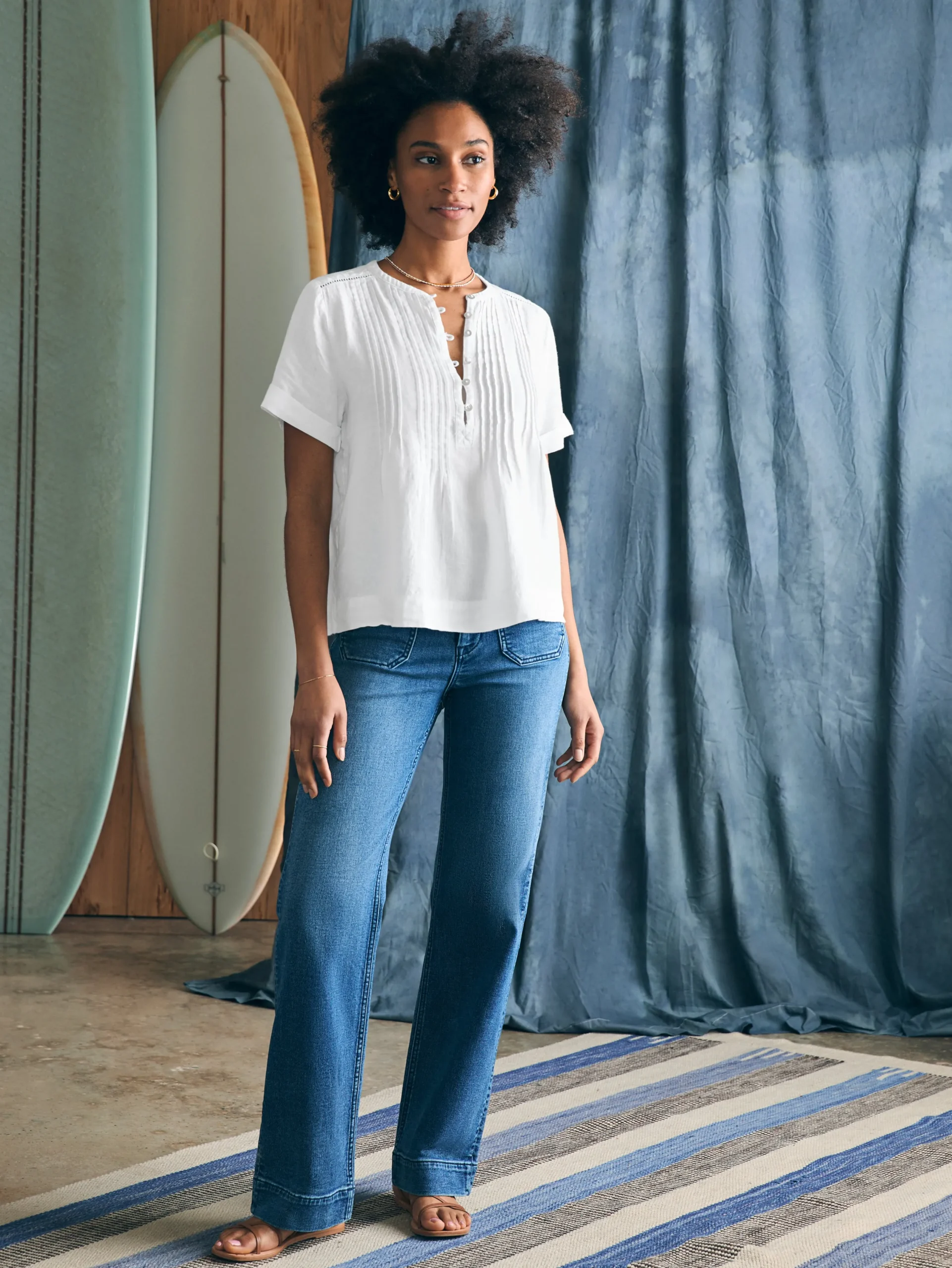 Shirts & Tops^Faherty Brand Gemina Top - White