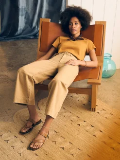Pants|Jeans^Faherty Brand Harbor Crop Jean - Gilded Sand Wash