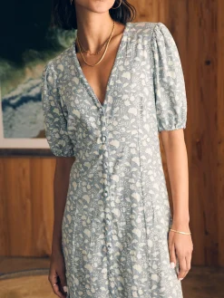 Dresses^Faherty Brand Havana Dress - Indigo Echo Floral