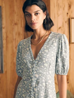 Dresses^Faherty Brand Havana Dress - Indigo Echo Floral