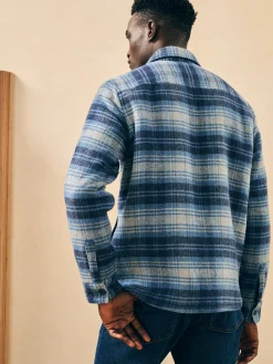 Jackets & Vests^Faherty Brand High Pile Fleece Lined Wool CPO - Mountain Mist Plaid