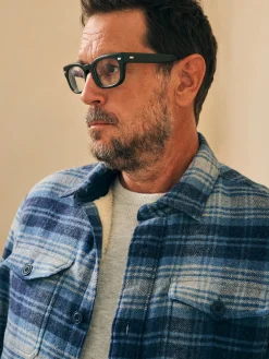 Jackets & Vests^Faherty Brand High Pile Fleece Lined Wool CPO - Mountain Mist Plaid