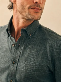 Shirts^Faherty Brand Houndstooth Knit Shirt - Charcoal Houndstooth
