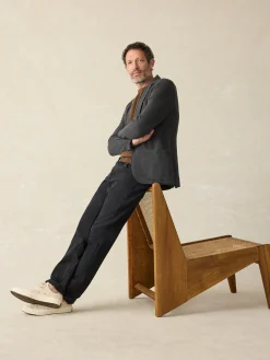 Blazers^Faherty Brand Inlet Knit Blazer - Black Sky Melange