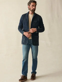 Blazers^Faherty Brand Inlet Knit Blazer - Hendricks Indigo Wash
