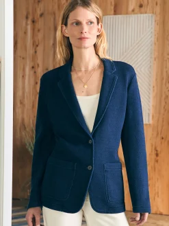 Blazers & Outerwear^Faherty Brand Inlet Knit Blazer - Hendricks Indigo Wash