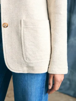 Blazers & Outerwear^Faherty Brand Inlet Knit Blazer - Light Oatmeal Melange