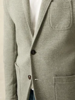 Blazers^Faherty Brand Inlet Knit Blazer - Olive Brush Melange