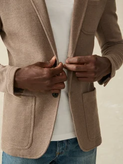Blazers^Faherty Brand Inlet Knit Blazer - Walnut Melange