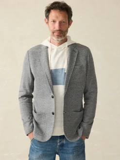 Blazers^Faherty Brand Inlet Knit Blazer (Short) - Heather Grey