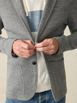 Blazers^Faherty Brand Inlet Knit Blazer (Short) - Heather Grey