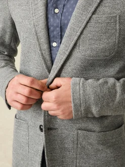 Blazers^Faherty Brand Inlet Knit Blazer (Short) - Medium Grey Melange