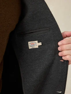 Blazers^Faherty Brand Inlet Knit Blazer (Tall) - Black Sky Melange