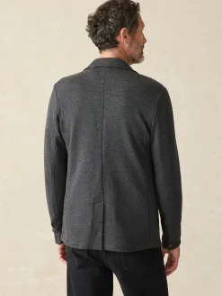 Blazers^Faherty Brand Inlet Knit Blazer (Tall) - Black Sky Melange