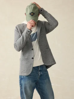 Blazers^Faherty Brand Inlet Knit Blazer (Tall) - Heather Grey