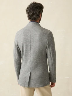 Blazers^Faherty Brand Inlet Knit Blazer (Tall) - Medium Grey Melange