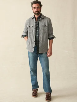 Jackets & Vests^Faherty Brand Inlet Knit CPO - Medium Grey Melange