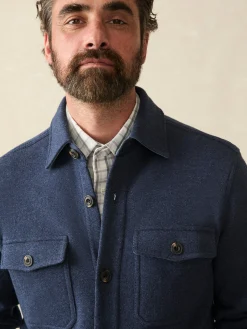 Jackets & Vests^Faherty Brand Inlet Knit CPO - Navy Night Melange