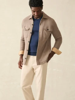 Jackets & Vests^Faherty Brand Inlet Knit CPO - Walnut Melange