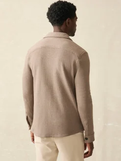 Jackets & Vests^Faherty Brand Inlet Knit CPO - Walnut Melange