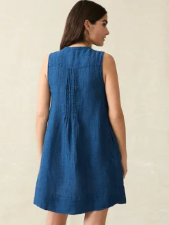 Dresses^Faherty Brand Isha Basketweave Dress - Indigo