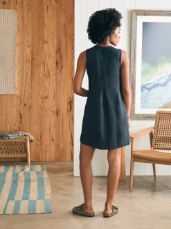 Dresses^Faherty Brand Isha Basketweave Dress - Washed Black