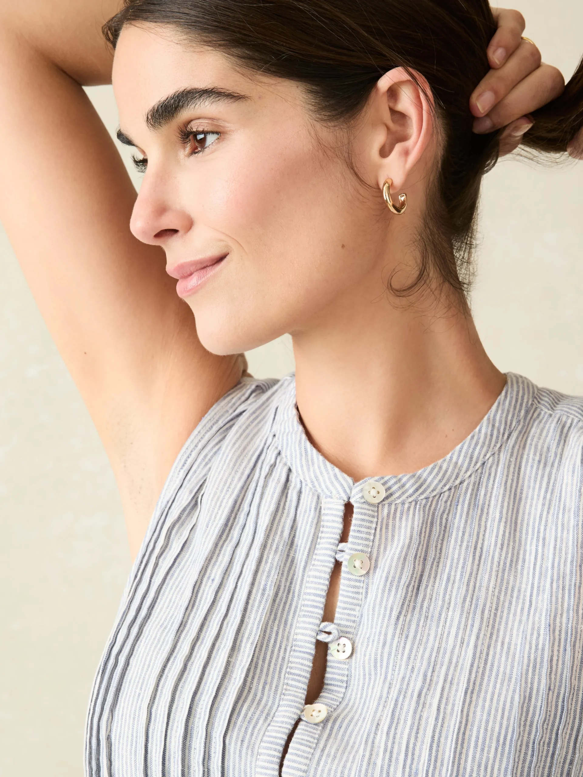 Dresses^Faherty Brand Isha Dress - Blue Mini Stripe