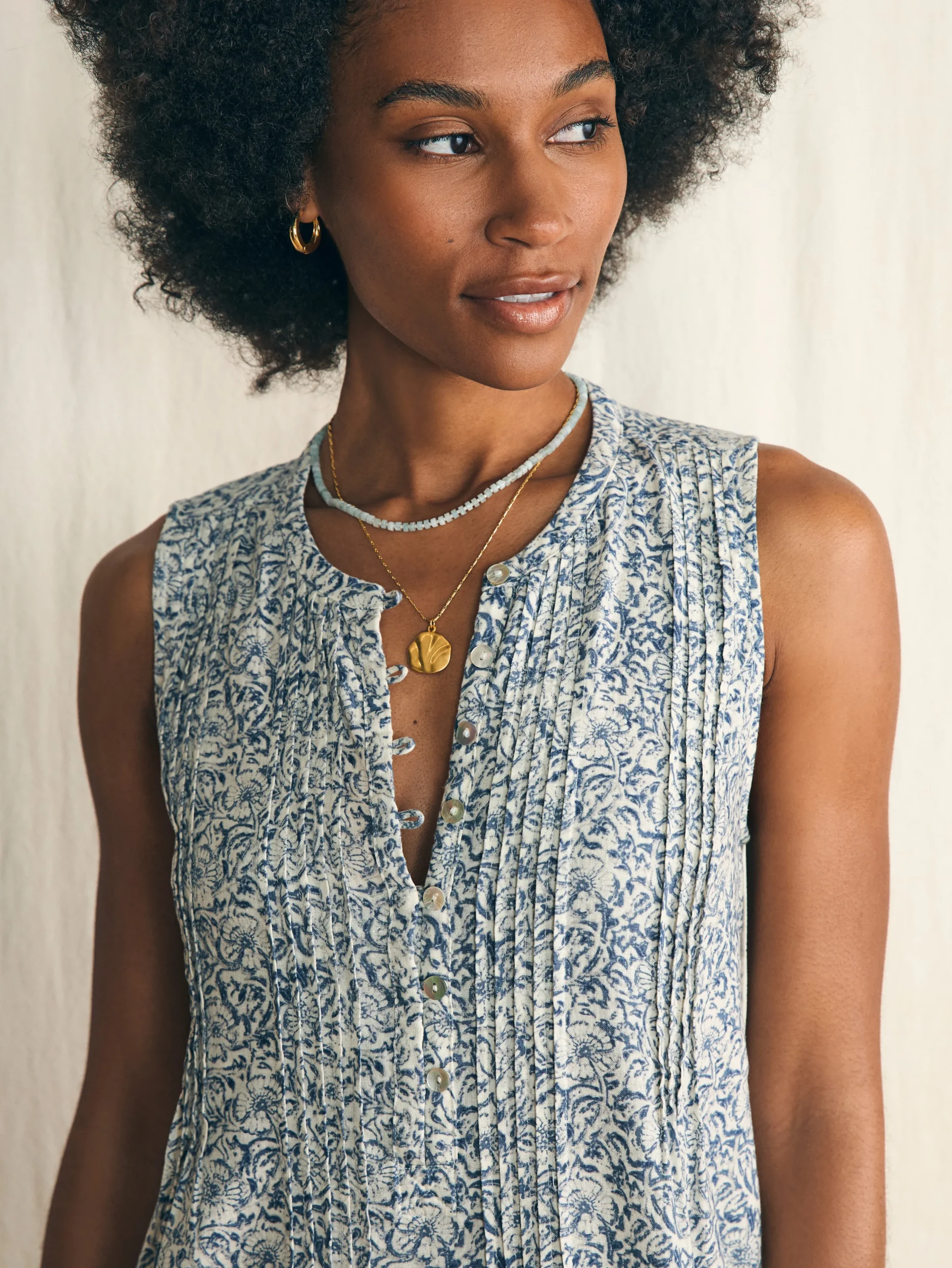 Dresses^Faherty Brand Isha Dress - Cream Imma Floral