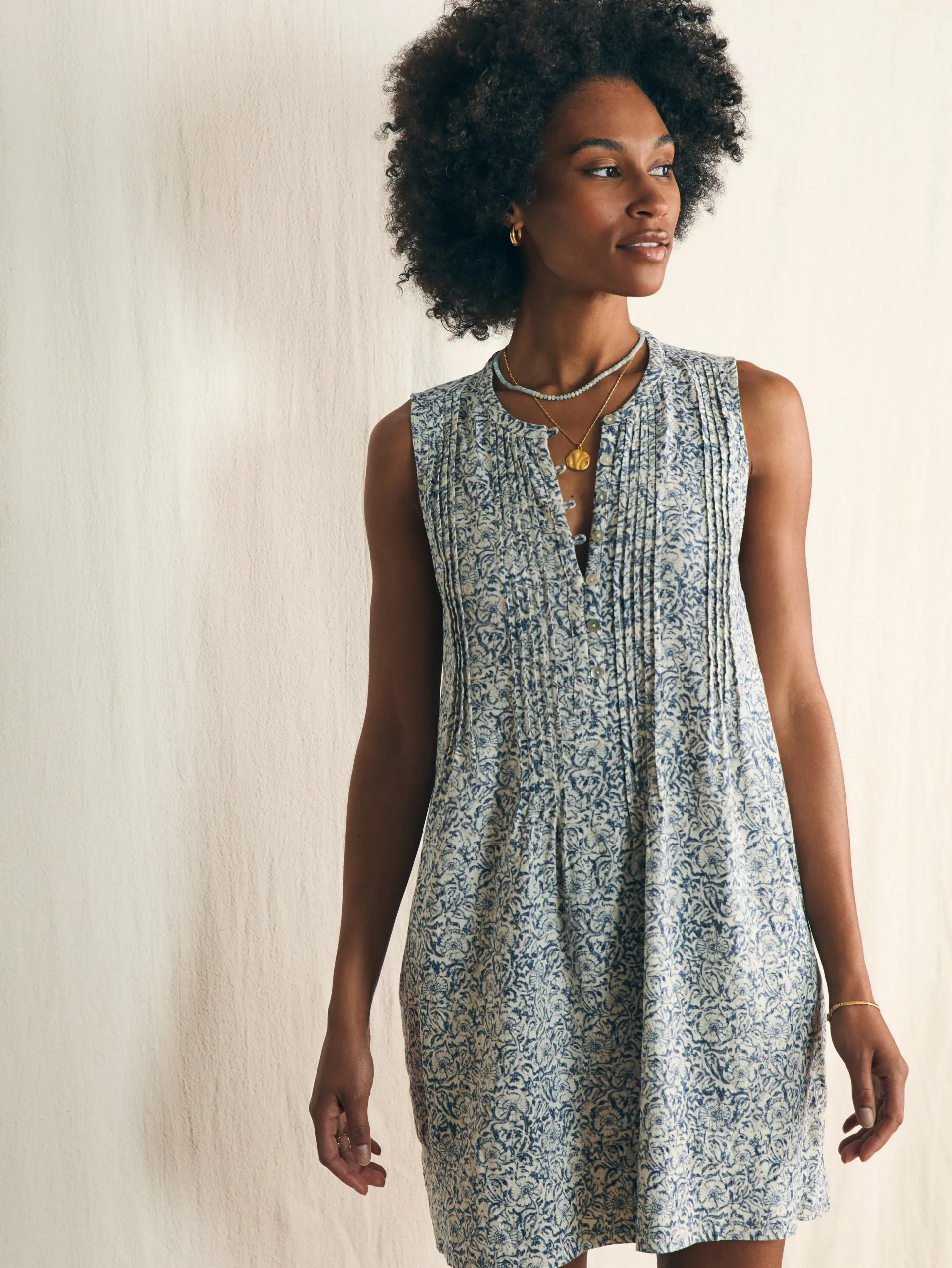 Dresses^Faherty Brand Isha Dress - Cream Imma Floral