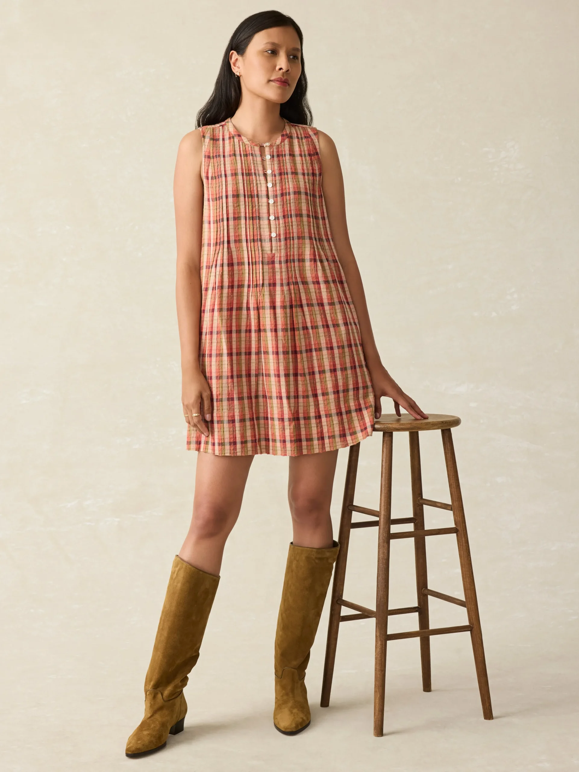 Dresses^Faherty Brand Isha Dress - Sunset Gingham