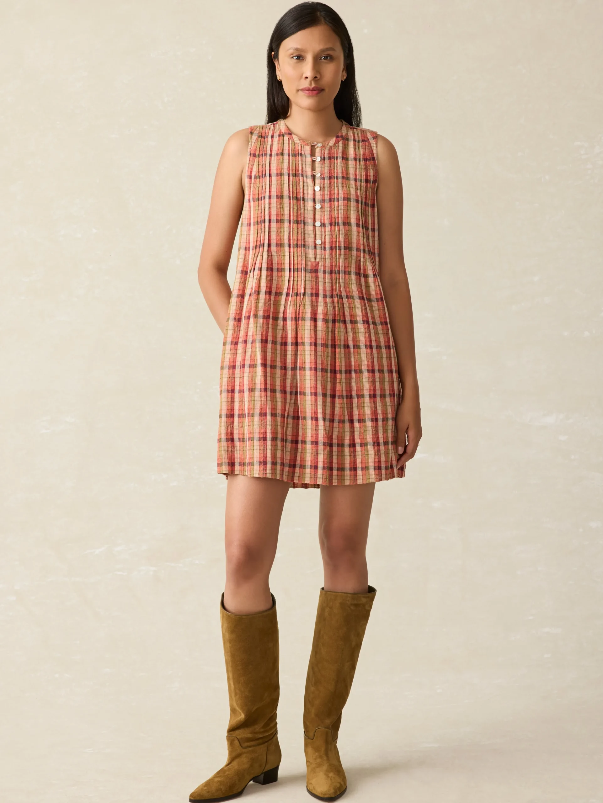 Dresses^Faherty Brand Isha Dress - Sunset Gingham