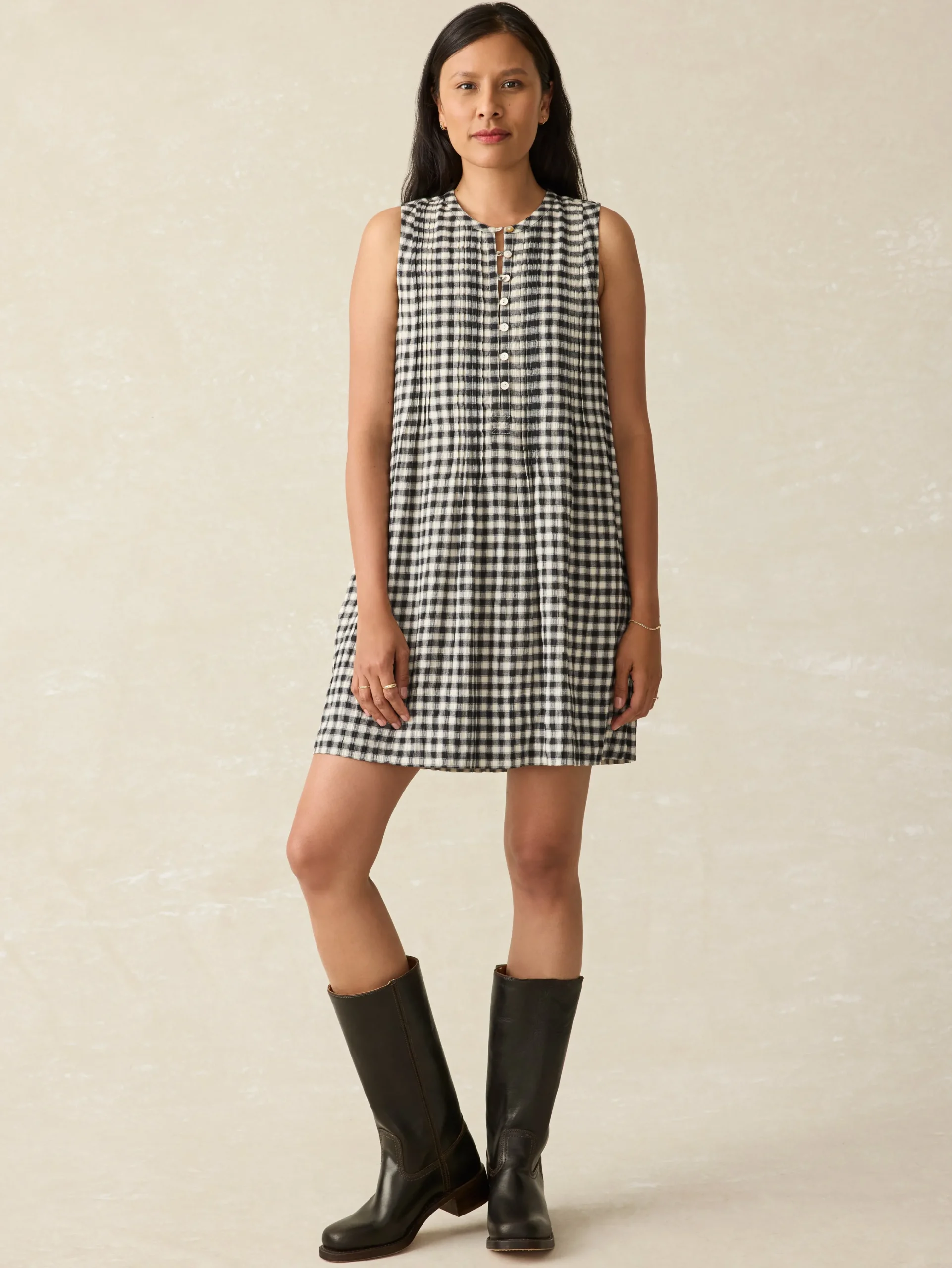Dresses^Faherty Brand Isha Gingham Dress - Moonlit Gingham