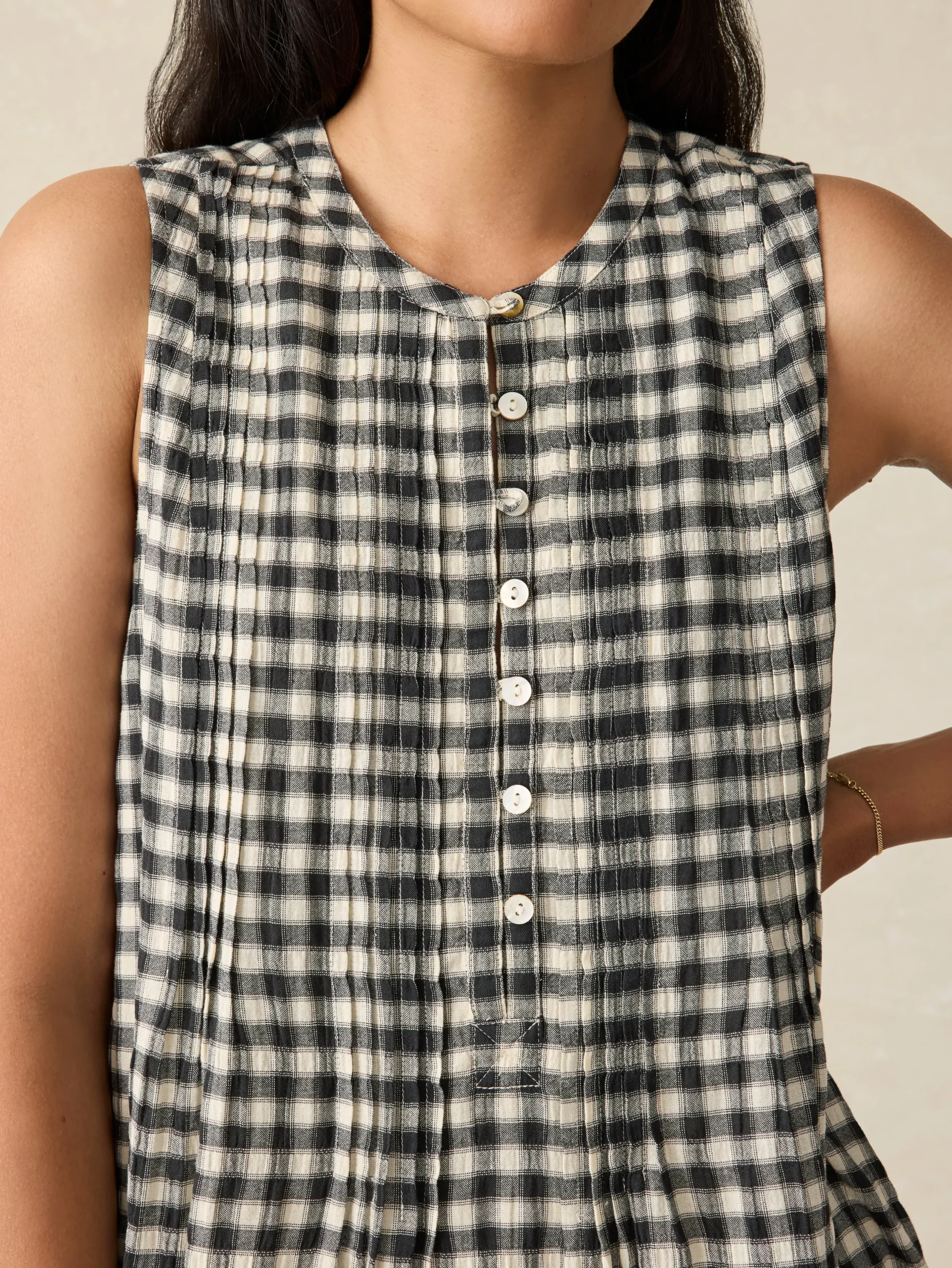 Dresses^Faherty Brand Isha Gingham Dress - Moonlit Gingham