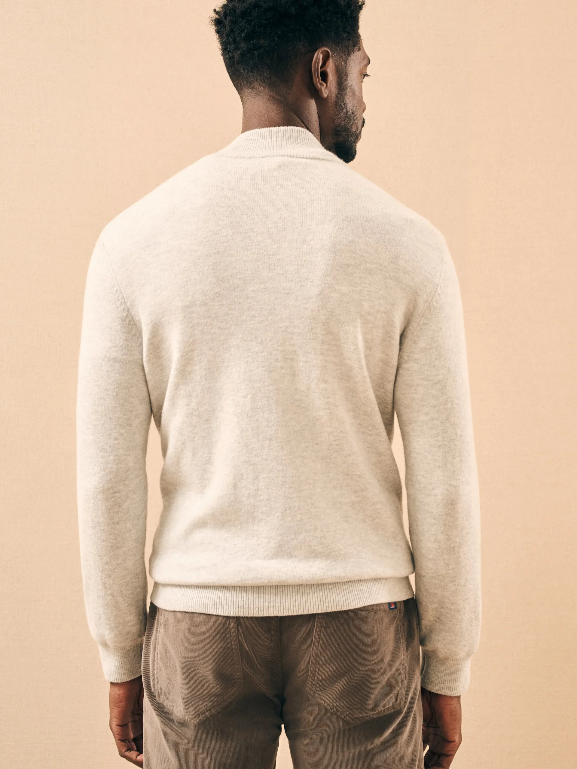 Sweaters^Faherty Brand Jackson Quarter Zip Sweater - Ivory Ice Heather