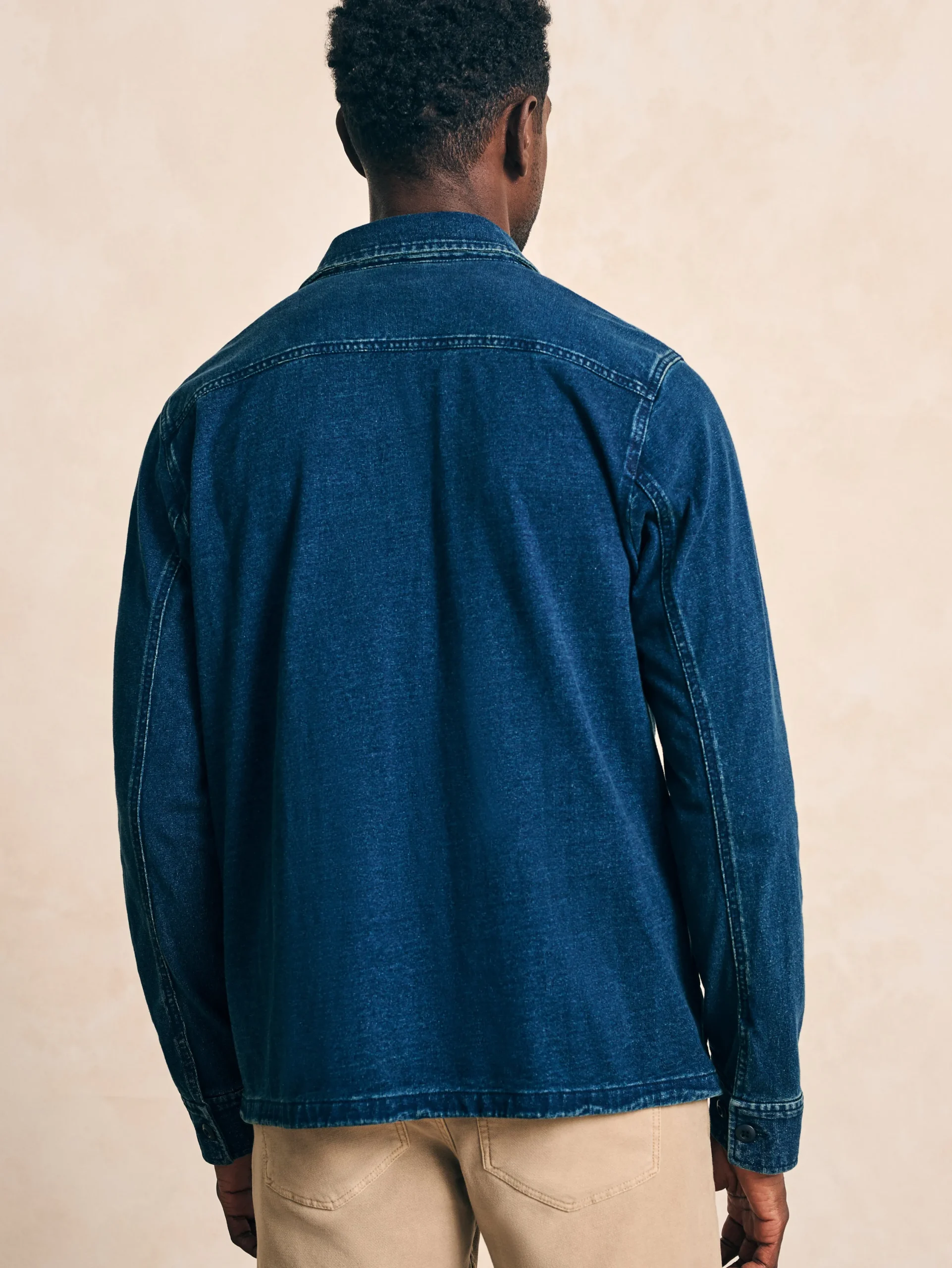 Jackets & Vests^Faherty Brand Jersey Shirt Jacket - Indigo