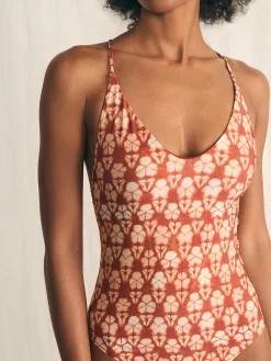 Swim^Faherty Brand Kauai One Piece - Spiced Shibori Print