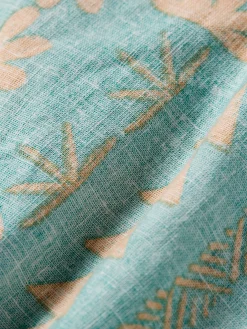 Kids^Faherty Brand Kids Anna Kahalekulu Breeze Camp Shirt - Teal Naupaka