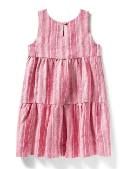 Kids^Faherty Brand Kids Lanai Linen Dress - Granita Stripe